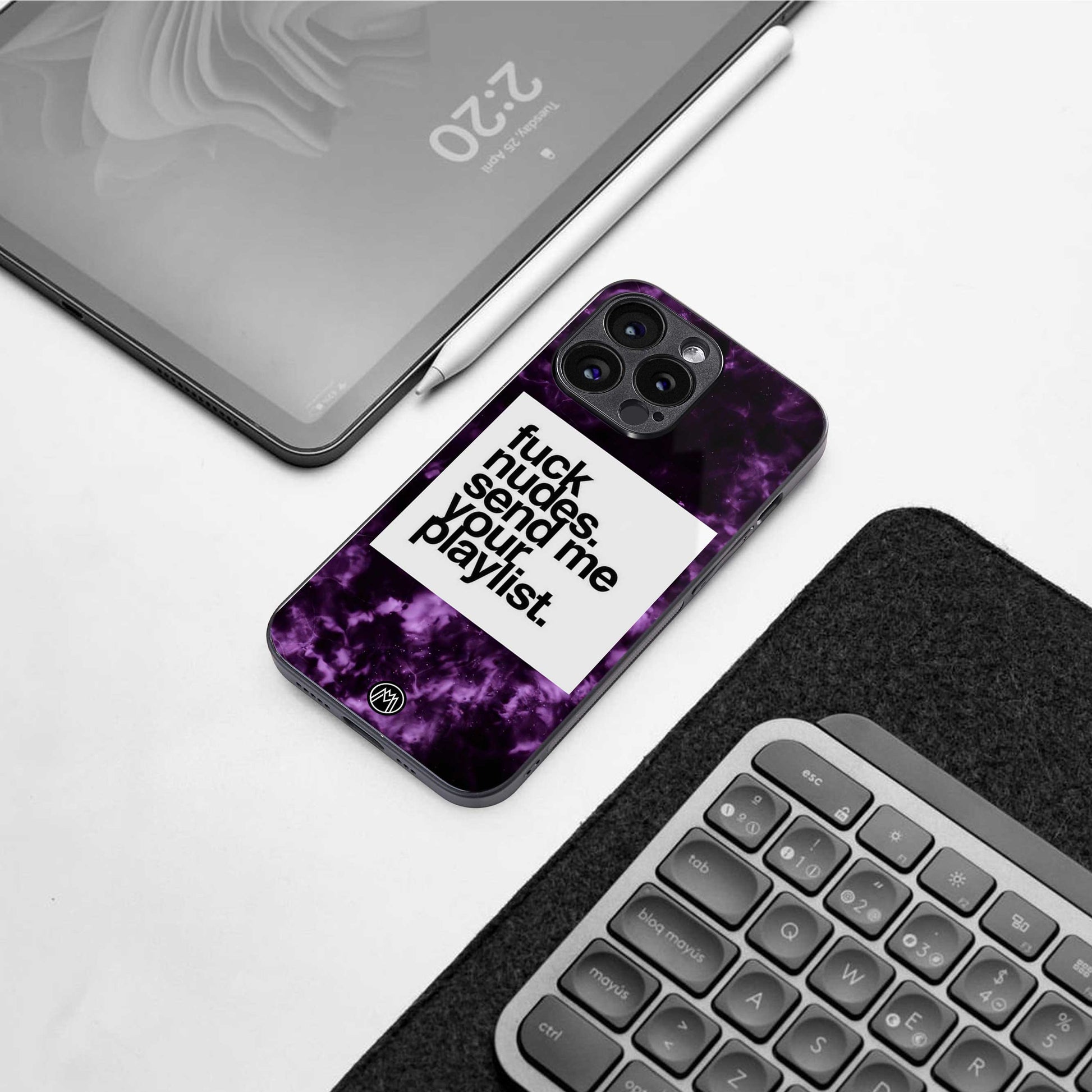 playlist please back phone cover | glass case for iphone 14 pro max