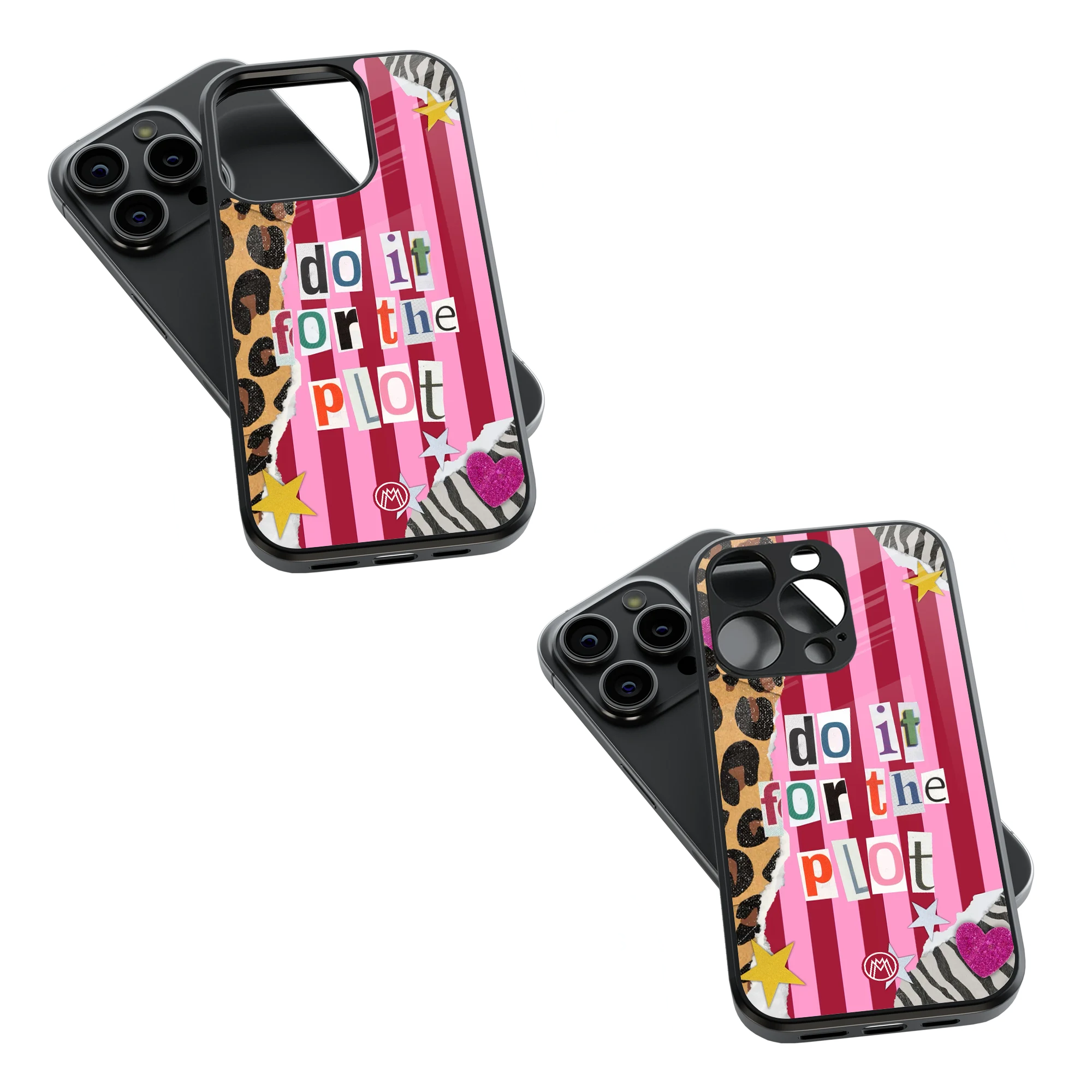 Trendy Glass Back Mobile Case for iPhone, Samsung, Redmi, OnePlus, Google Pixel, Motorola