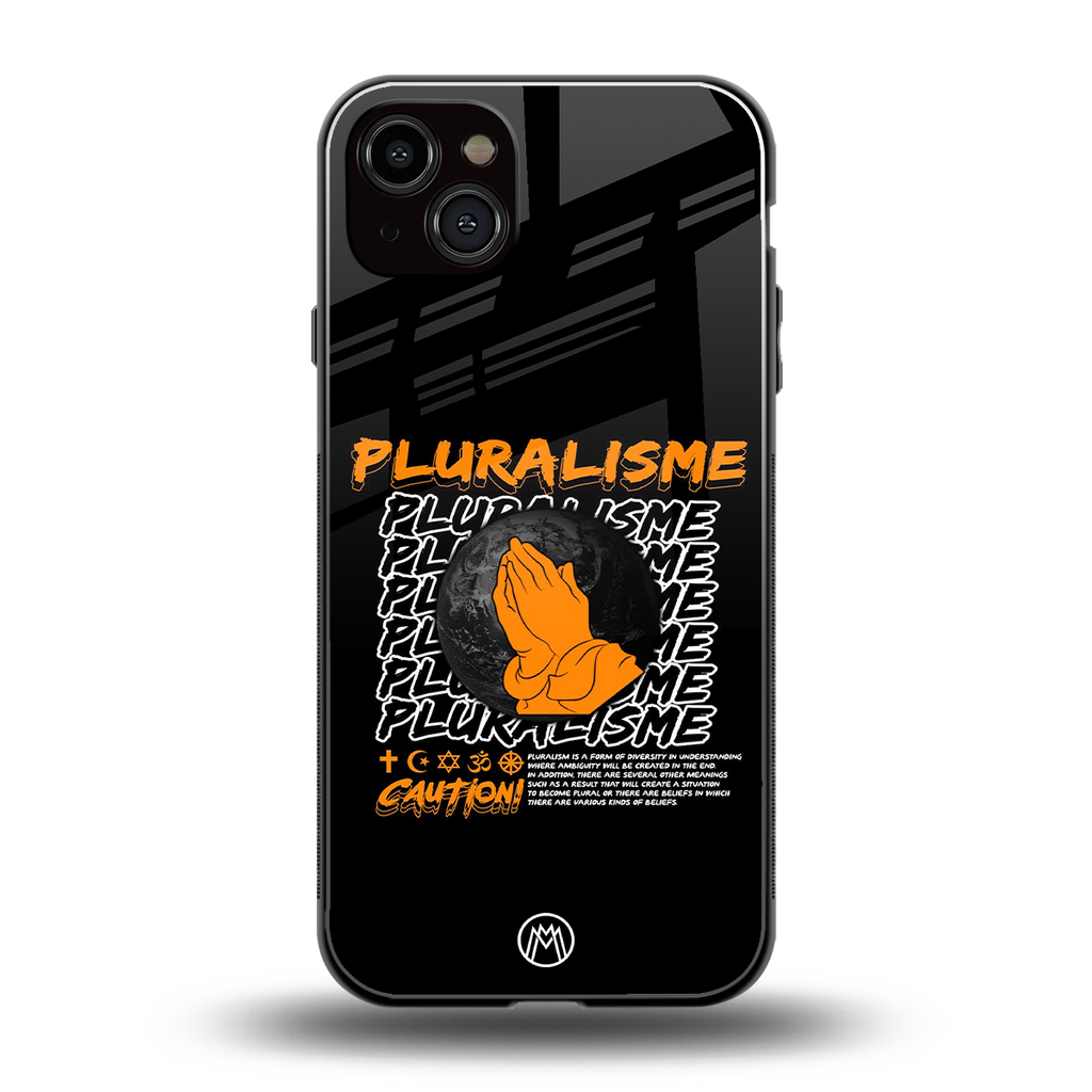 pluralisme back phone cover | glass case for iphone 15 plus