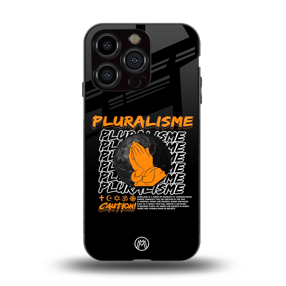 pluralisme back phone cover | glass case for iphone 15 pro