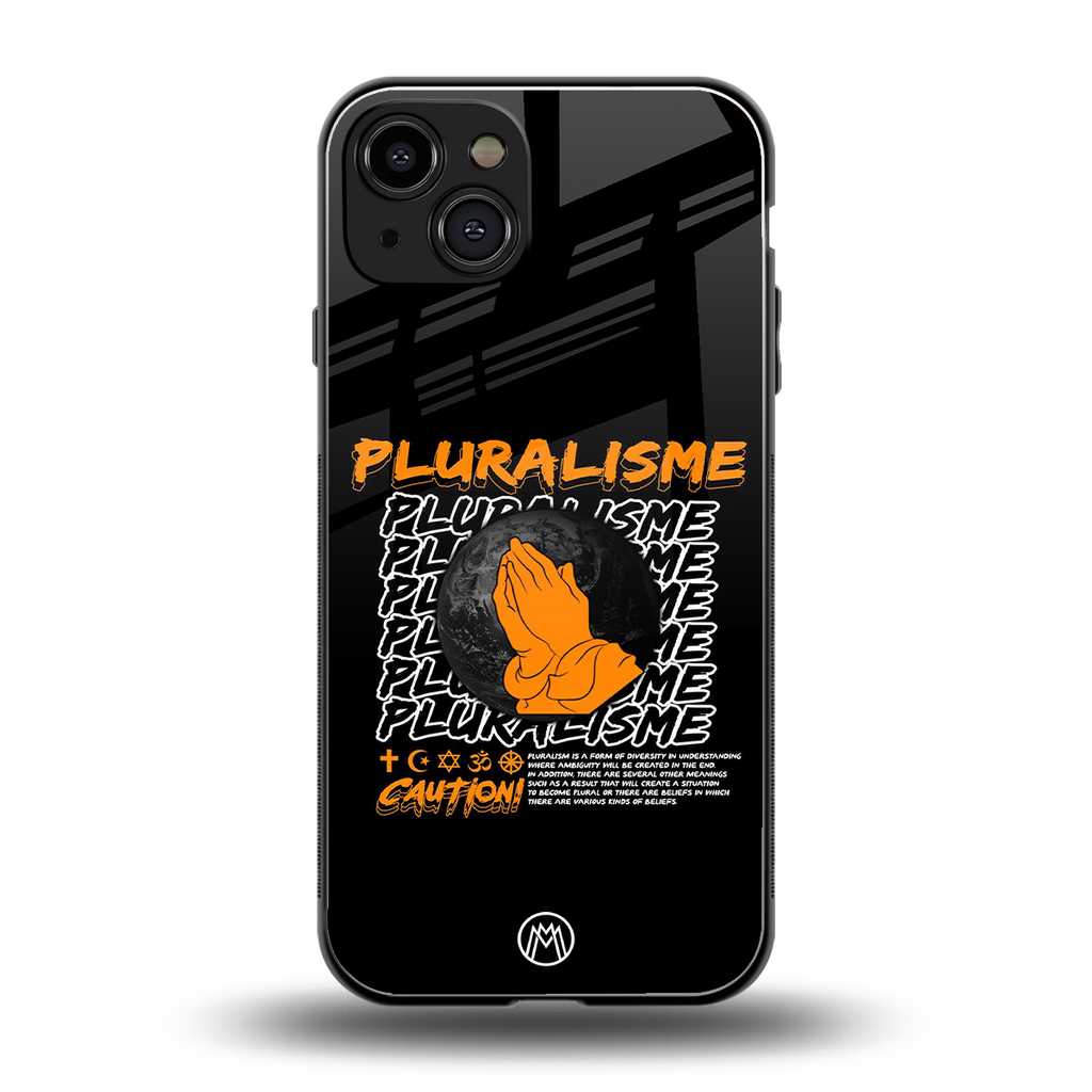 pluralisme back phone cover | glass case for iphone 15