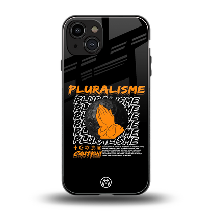 pluralisme back phone cover | glass case for iphone 15