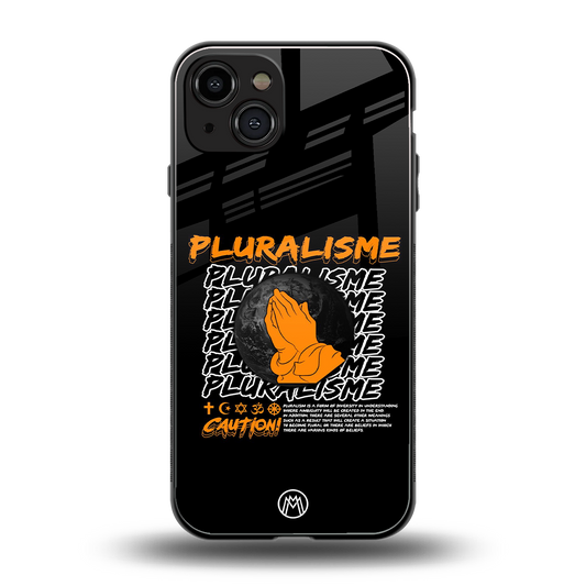 pluralisme back phone cover | glass case for iphone 15