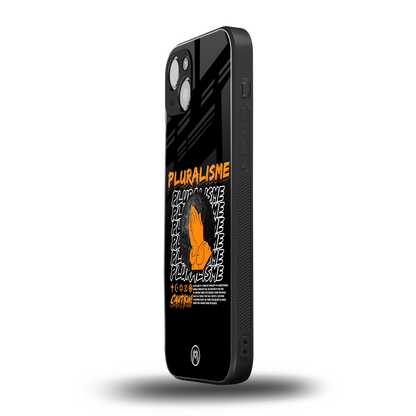 pluralisme back phone cover | glass case for iphone 15