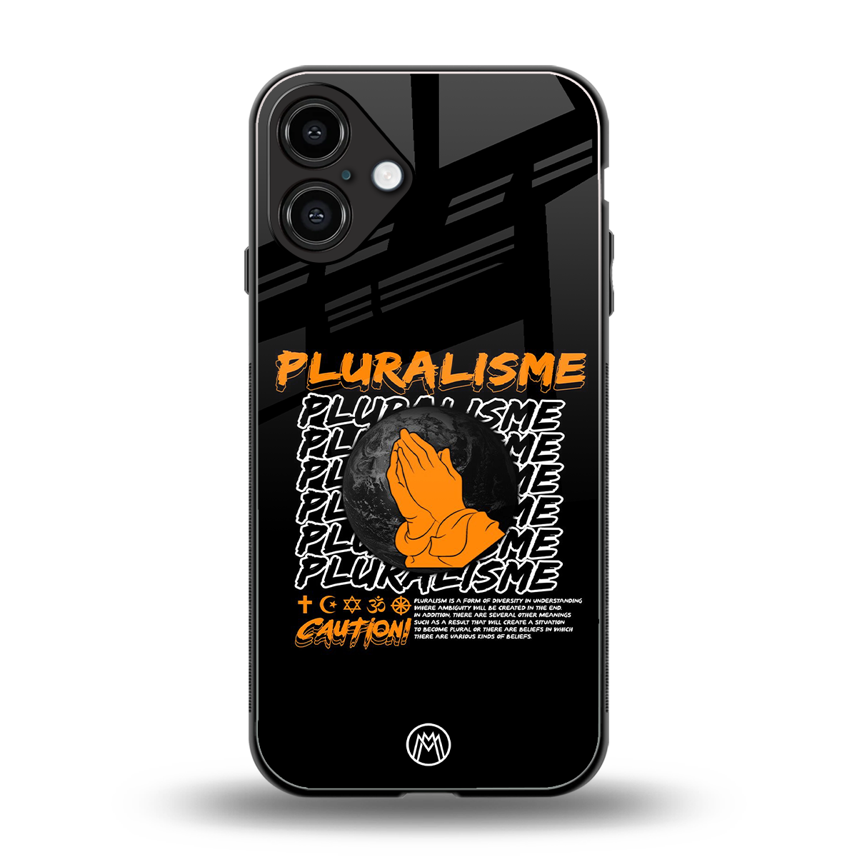 pluralisme back phone cover | glass case for iphone 16 plus
