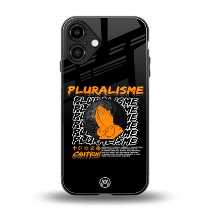 pluralisme back phone cover | glass case for iphone 16 plus