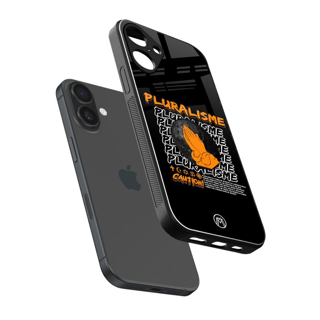 pluralisme back phone cover | glass case for iphone 16 plus