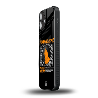 pluralisme back phone cover | glass case for iphone 16 plus