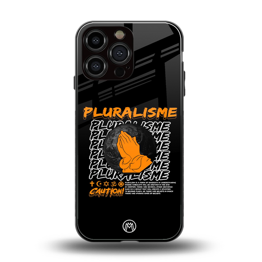 pluralisme back phone cover | glass case for iphone 16 pro max