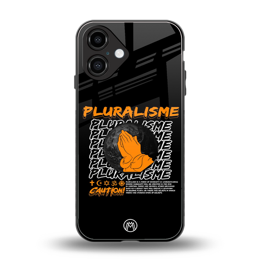 pluralisme back phone cover | glass case for iphone 16