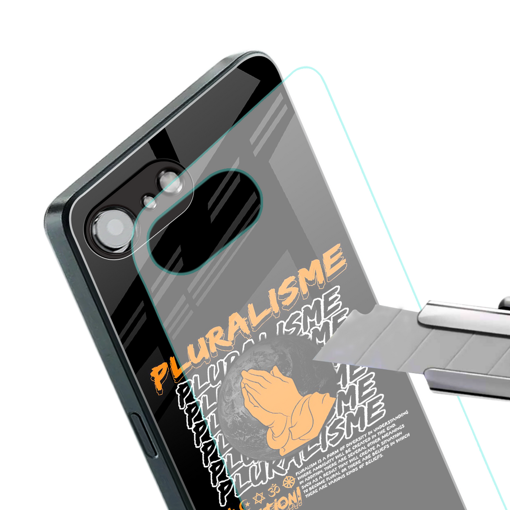 pluralisme back phone cover | glass case for iphone 16e