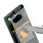 pluralisme back phone cover | glass case for iphone 16e