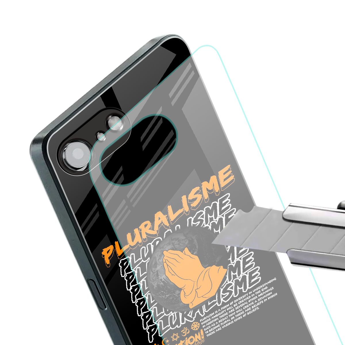 pluralisme back phone cover | glass case for iphone 16e