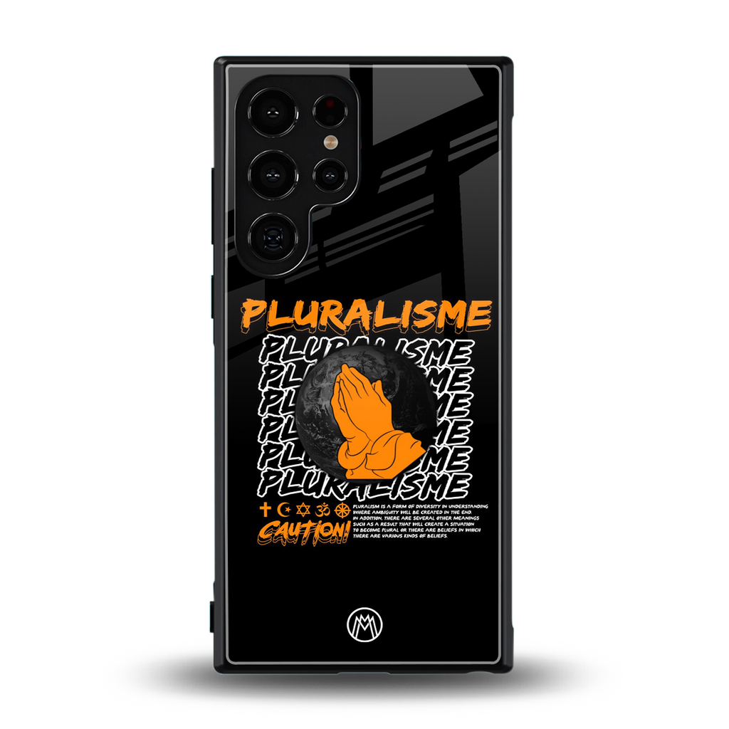 pluralisme back phone cover | glass case for samsung galaxy s23 ultra