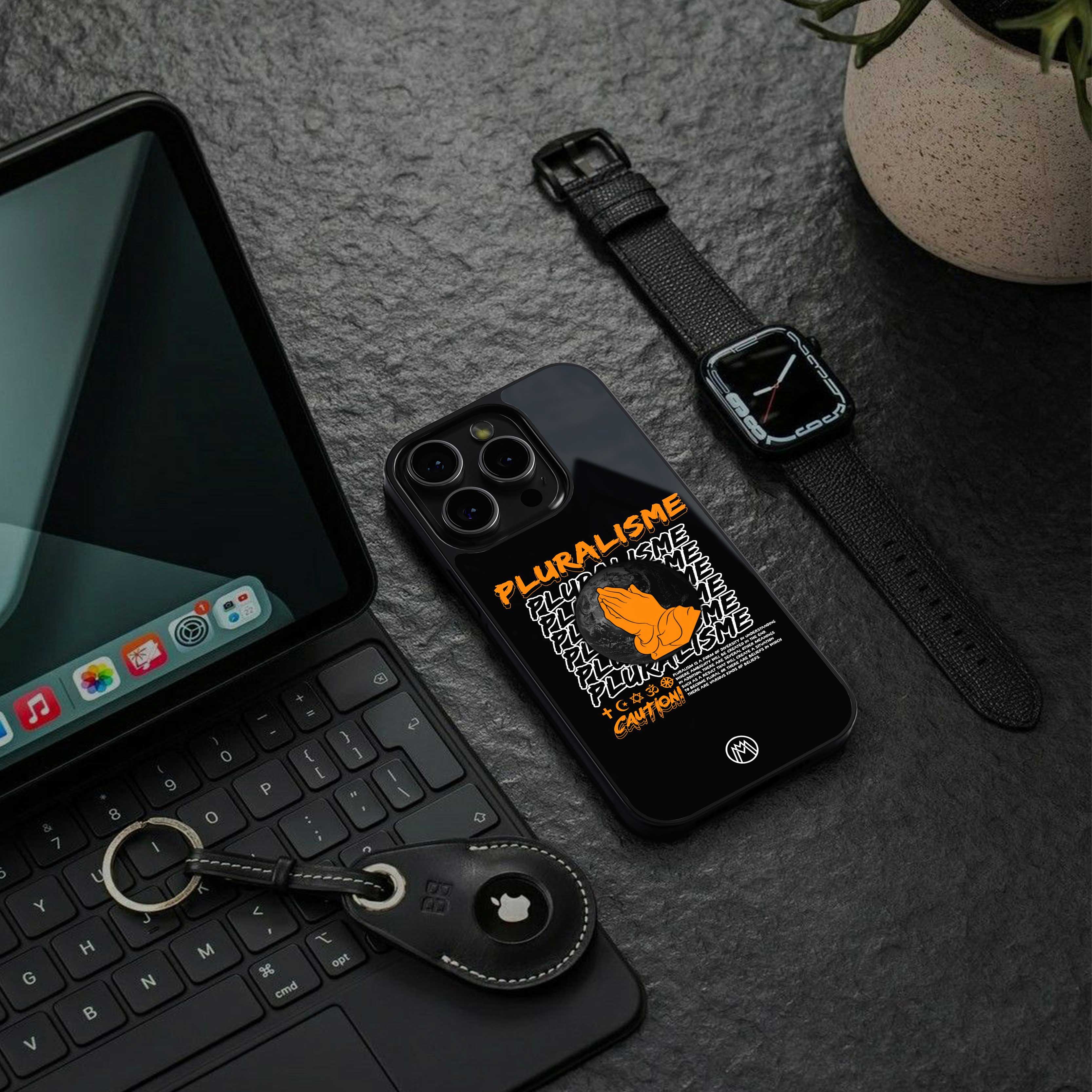 pluralisme back phone cover | glass case for iphone 13 pro