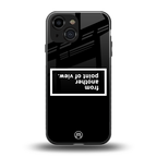 point of view black edition back phone cover | glass case for iphone 13 mini