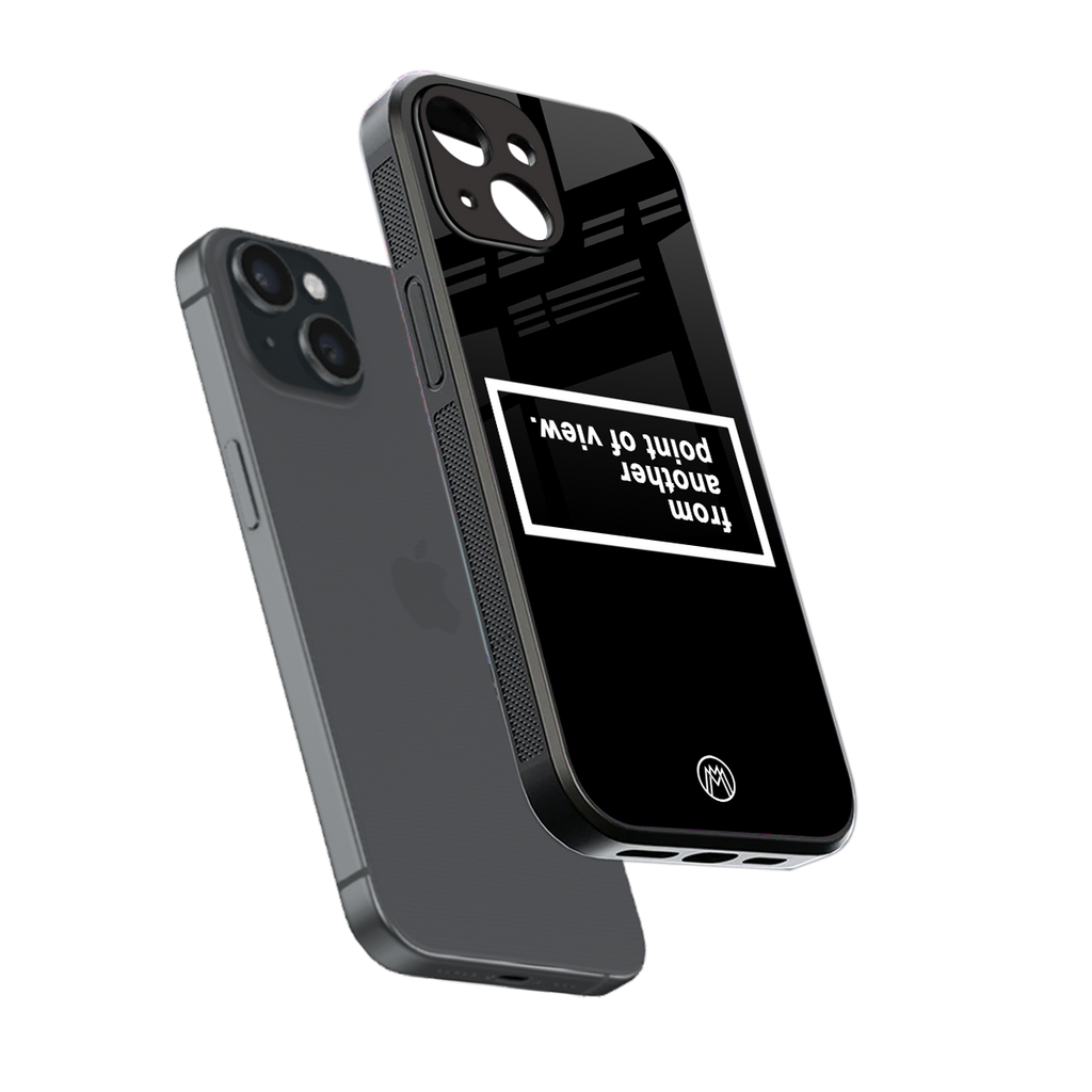 point of view black edition back phone cover | glass case for iphone 13 mini