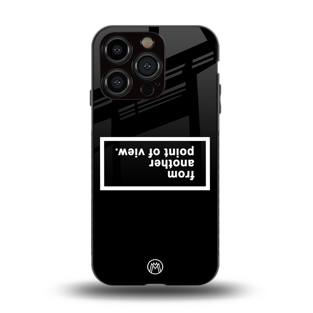 point of view black edition back phone cover | glass case for iphone 13 pro