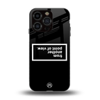 point of view black edition back phone cover | glass case for iphone 13 pro