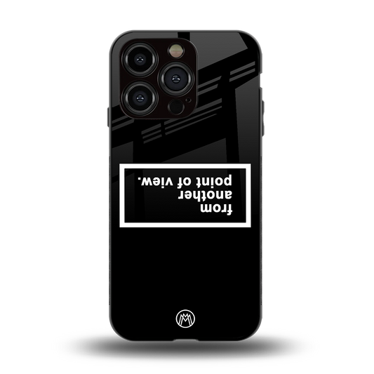 point of view black edition back phone cover | glass case for iphone 13 pro