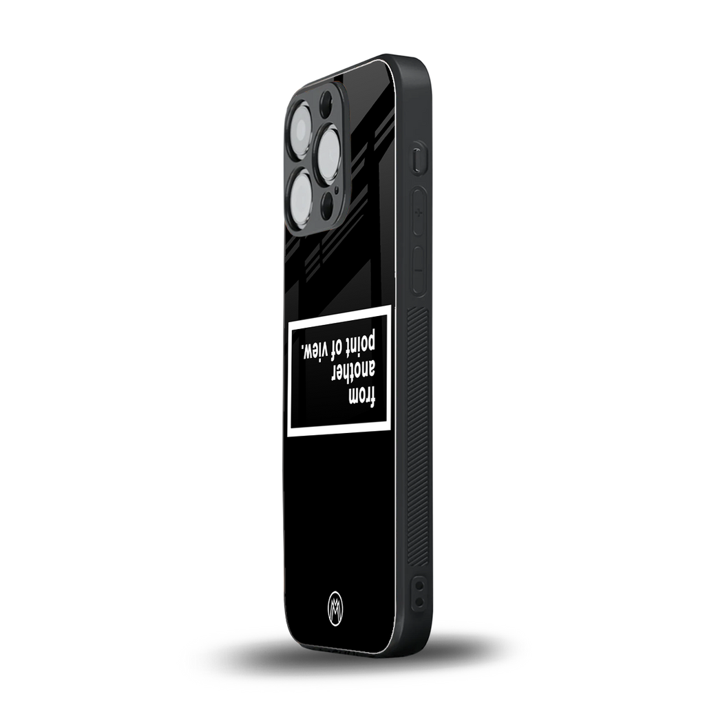 point of view black edition back phone cover | glass case for iphone 13 pro