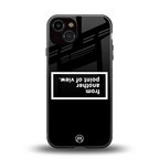 point of view black edition back phone cover | glass case for iphone 13