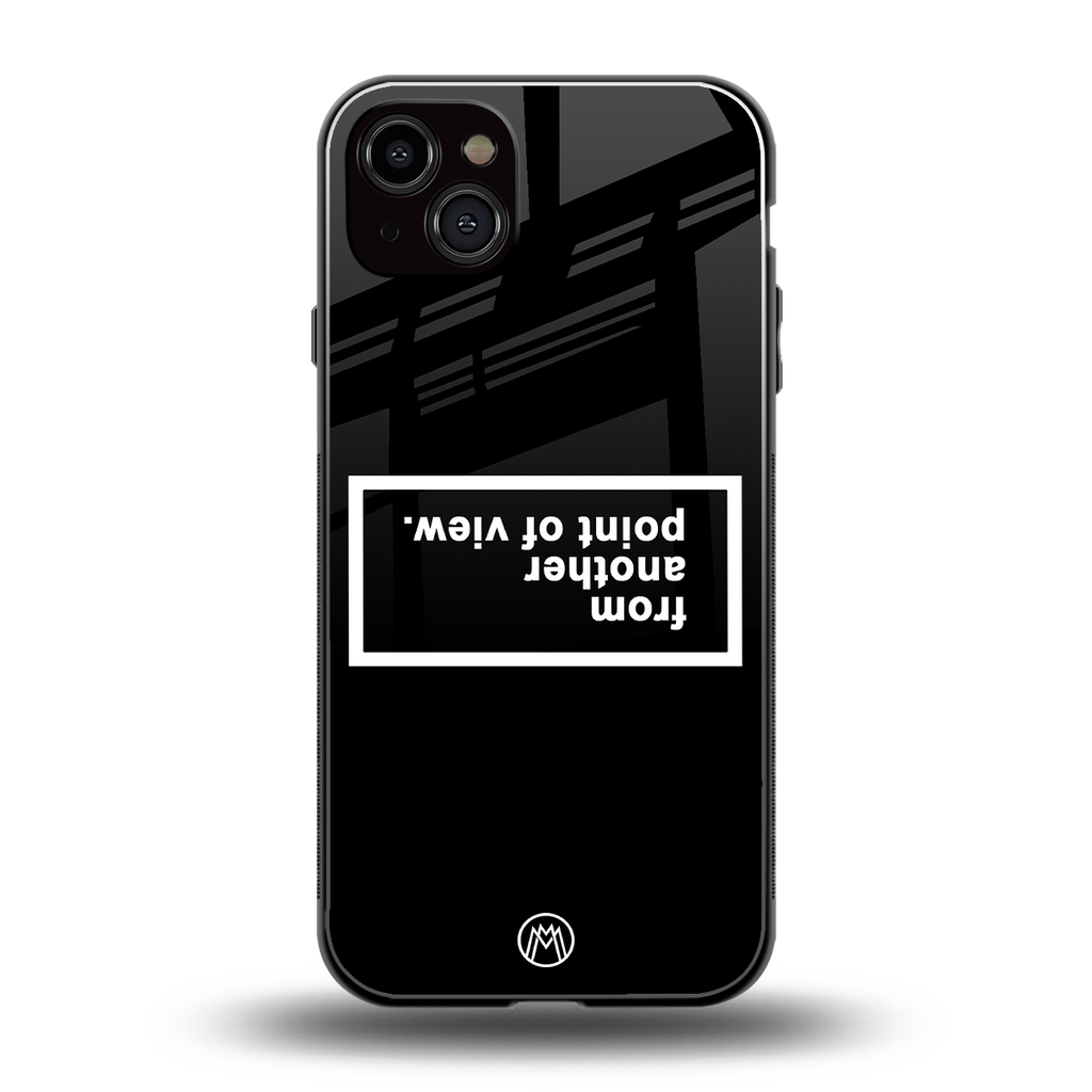 point of view black edition back phone cover | glass case for iphone 15 plus