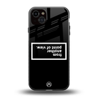 point of view black edition back phone cover | glass case for iphone 15 plus