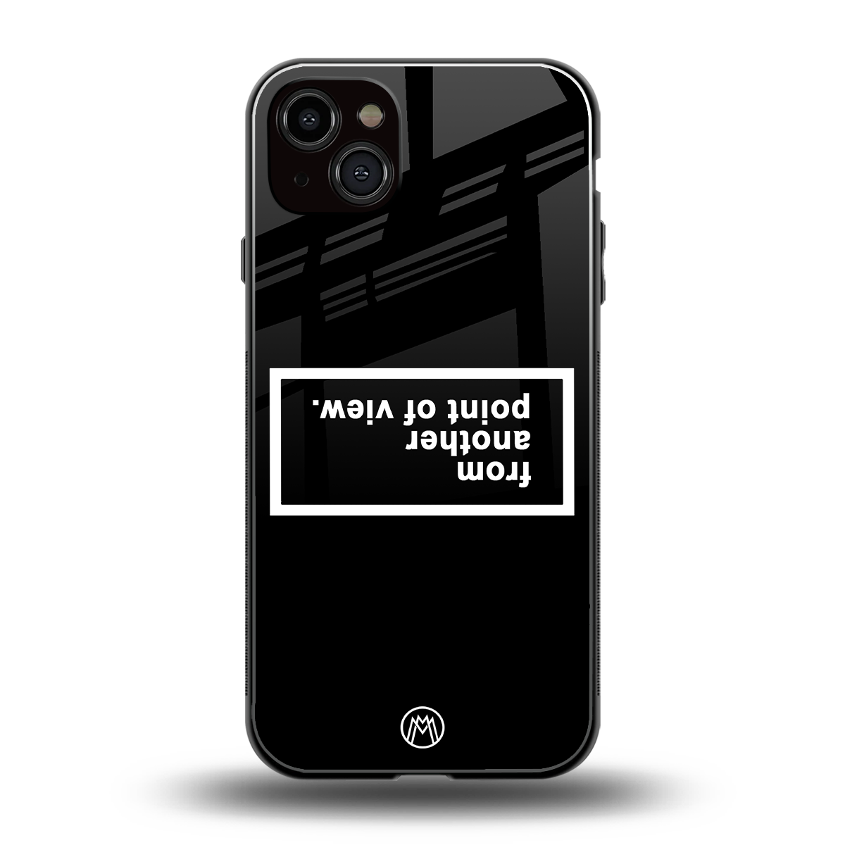point of view black edition back phone cover | glass case for iphone 15 plus