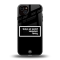 point of view black edition back phone cover | glass case for iphone 14 plus