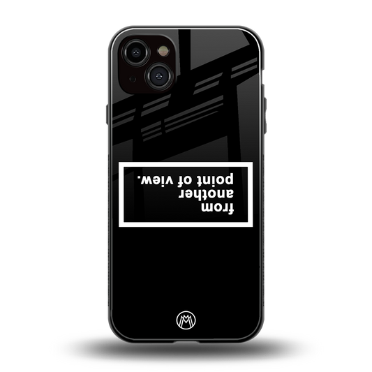 point of view black edition back phone cover | glass case for iphone 14 plus