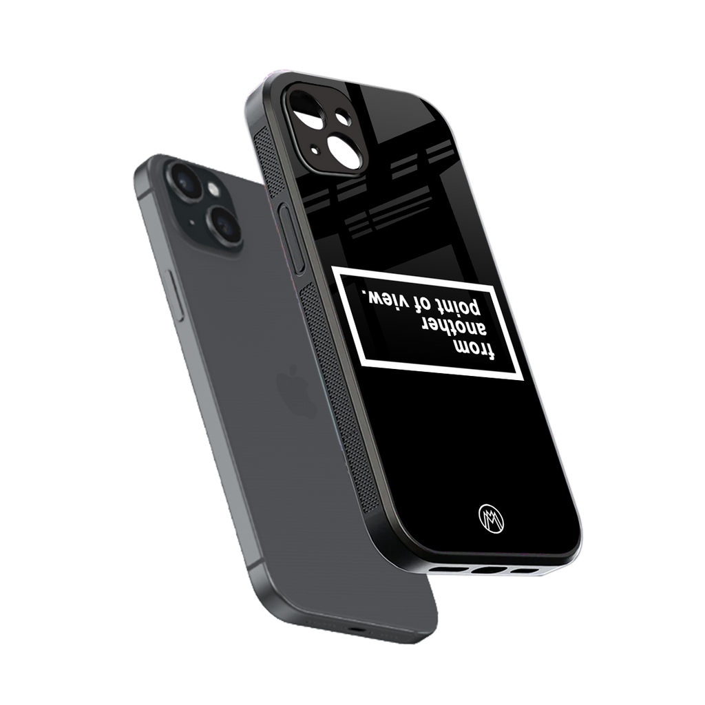 point of view black edition back phone cover | glass case for iphone 14 plus