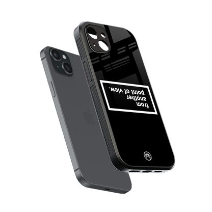 point of view black edition back phone cover | glass case for iphone 14 plus