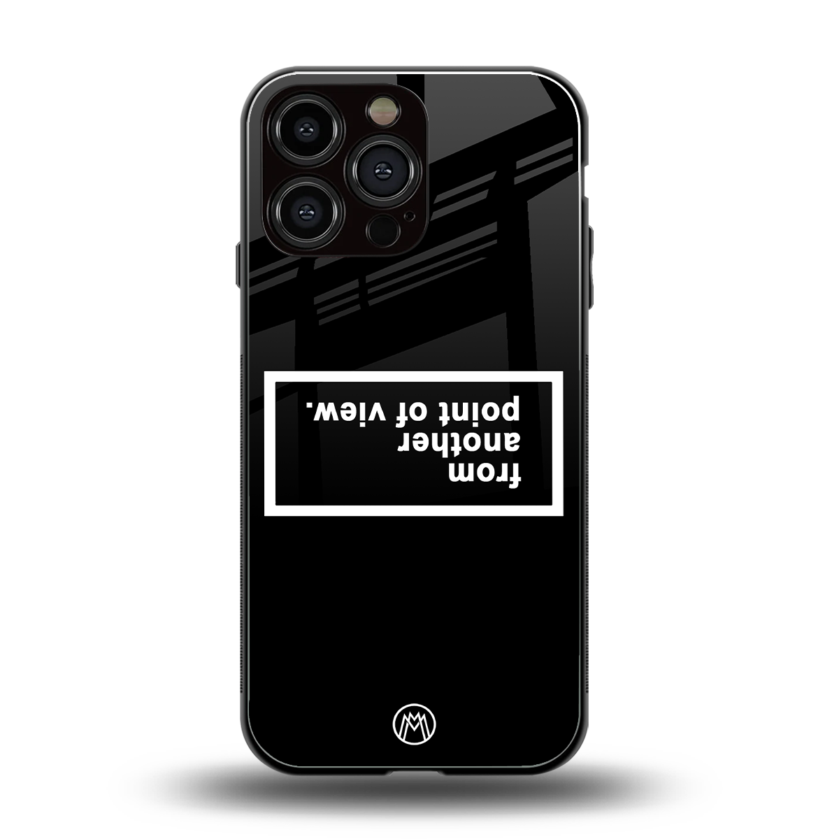 point of view black edition back phone cover | glass case for iphone 14 pro max