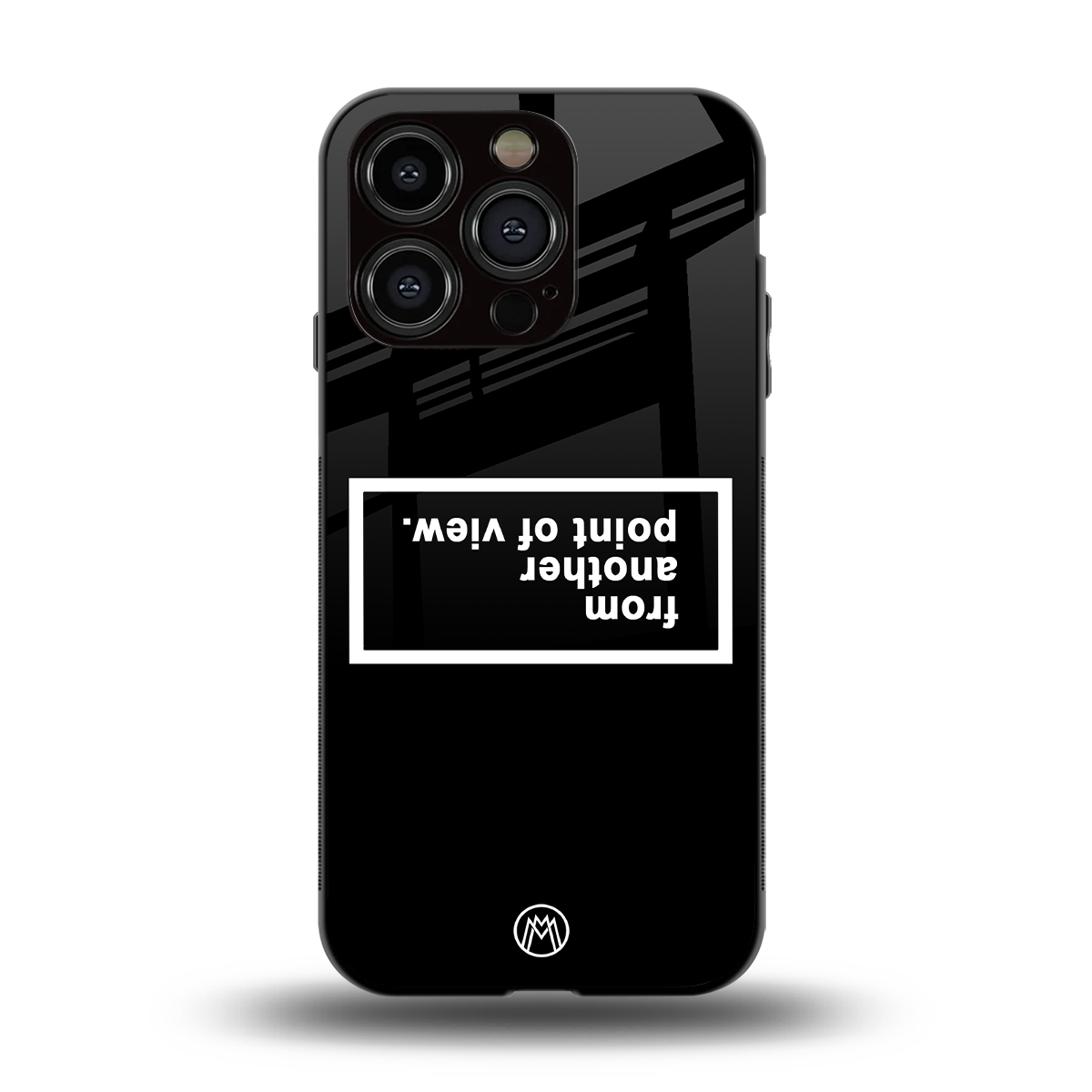 point of view black edition back phone cover | glass case for iphone 15 pro