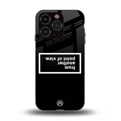 point of view black edition back phone cover | glass case for iphone 15 pro