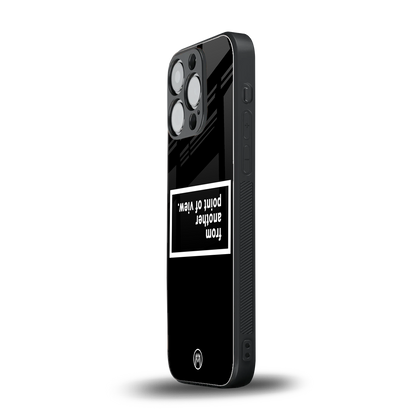 point of view black edition back phone cover | glass case for iphone 15 pro