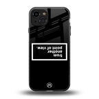 point of view black edition back phone cover | glass case for iphone 15