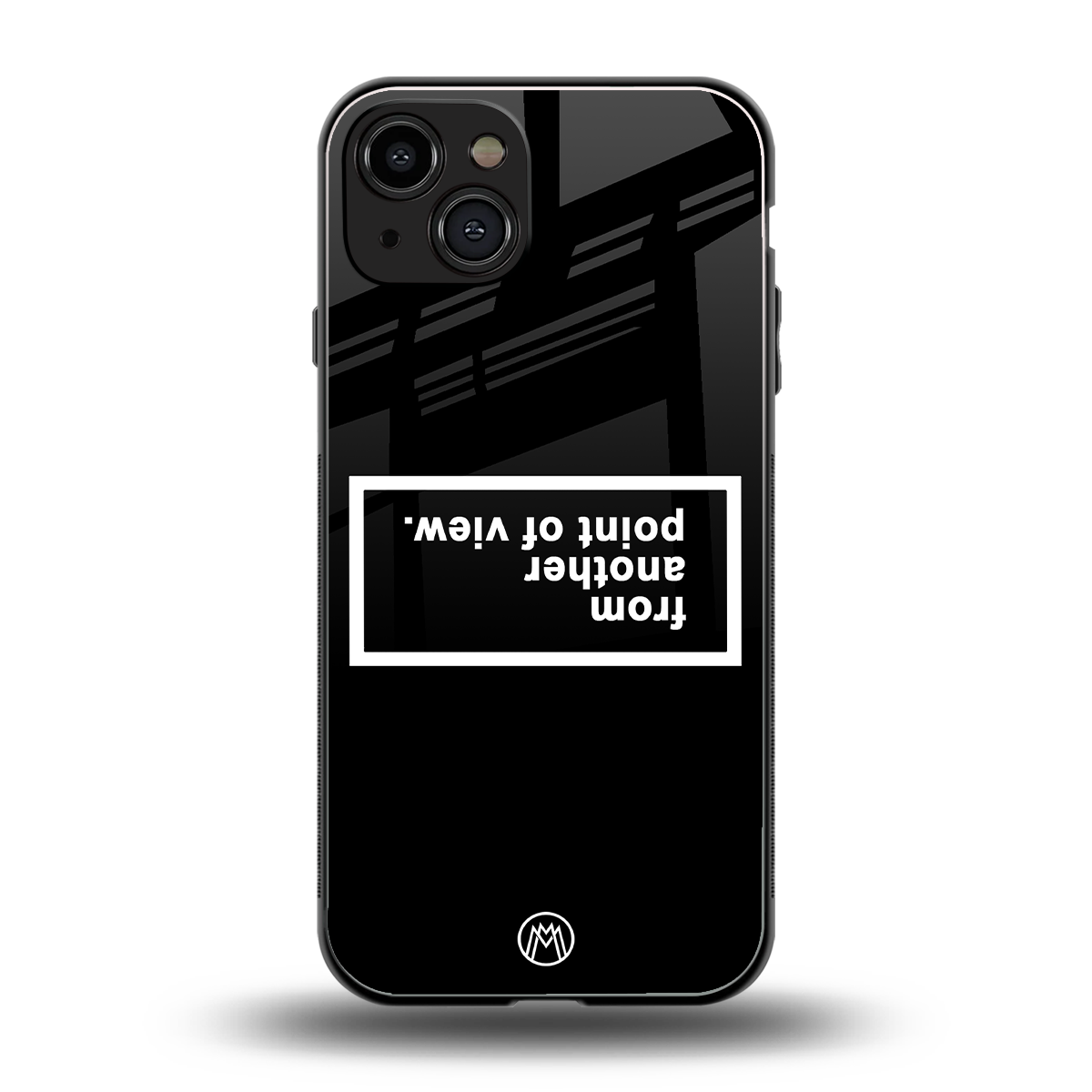 point of view black edition back phone cover | glass case for iphone 15