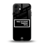 point of view black edition back phone cover | glass case for iphone 16 plus