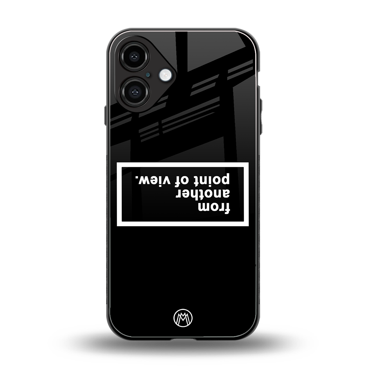 point of view black edition back phone cover | glass case for iphone 16 plus