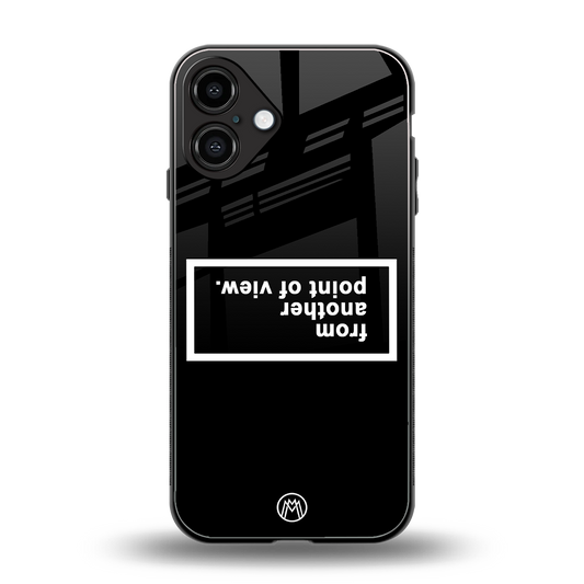 point of view black edition back phone cover | glass case for iphone 16 plus