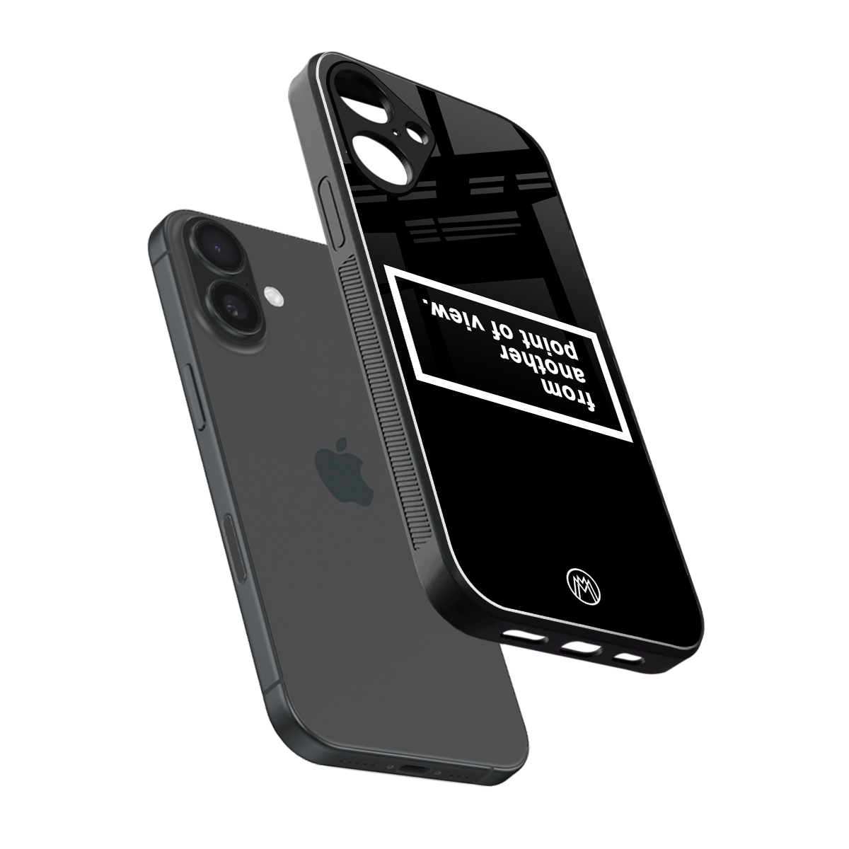 point of view black edition back phone cover | glass case for iphone 16 plus