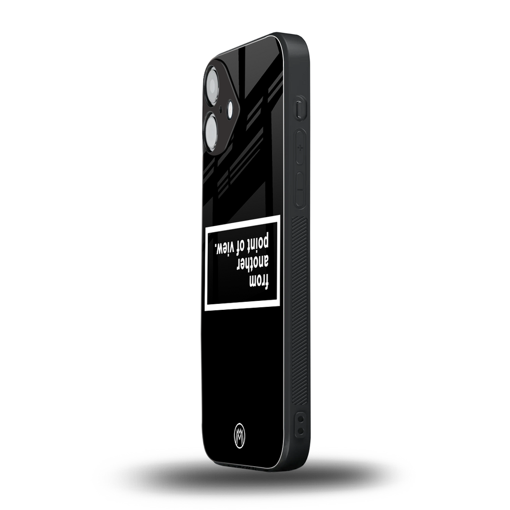point of view black edition back phone cover | glass case for iphone 16 plus