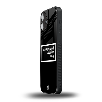 point of view black edition back phone cover | glass case for iphone 16 plus