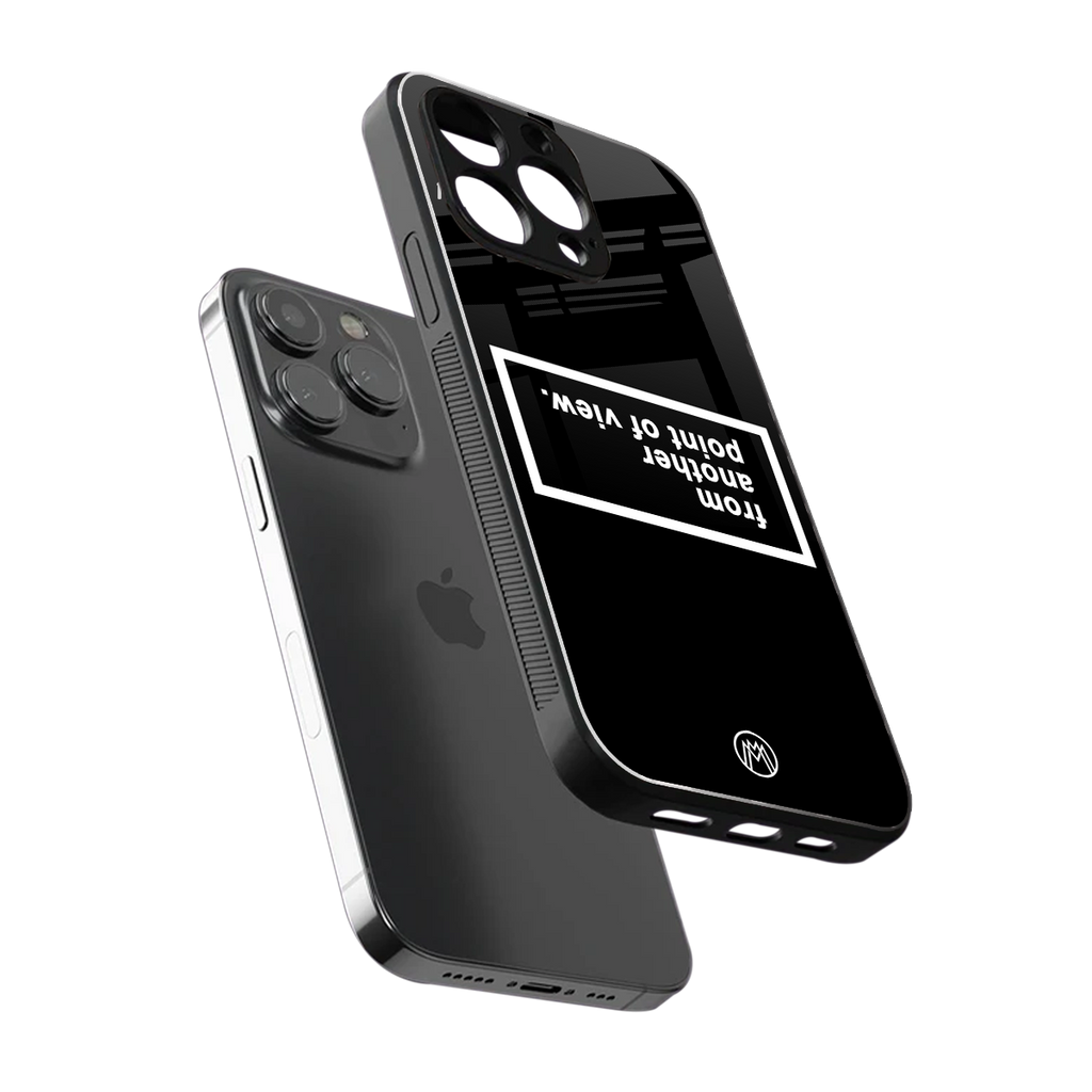point of view black edition back phone cover | glass case for iphone 16 pro max