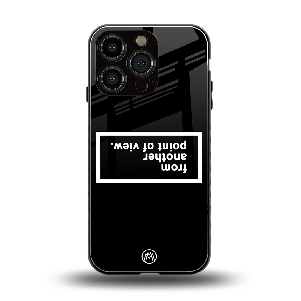 point of view black edition back phone cover | glass case for iphone 16 pro