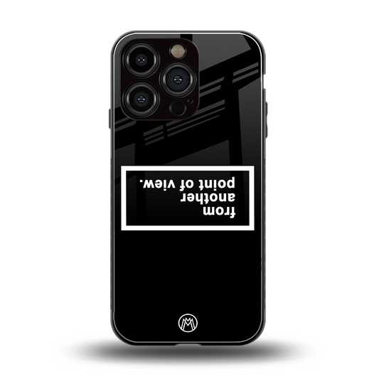 point of view black edition back phone cover | glass case for iphone 16 pro