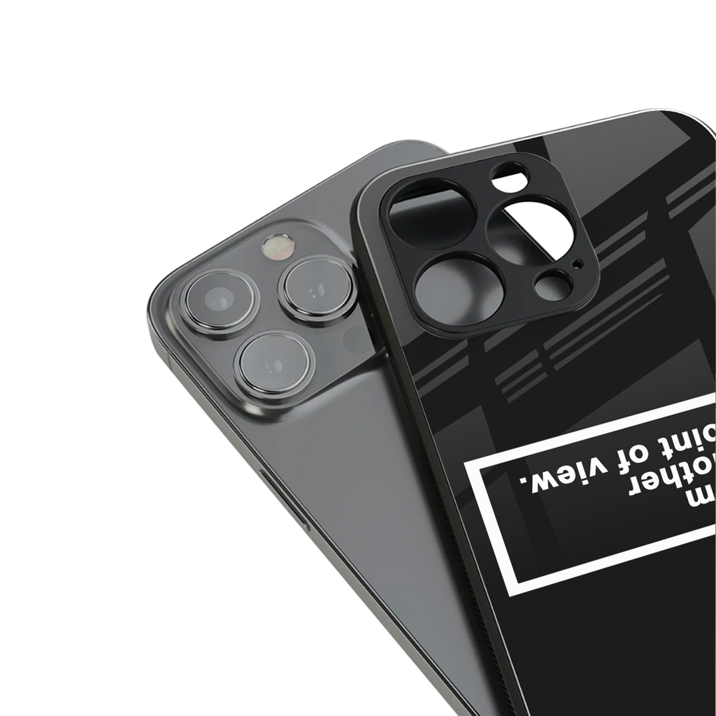 point of view black edition back phone cover | glass case for iphone 15