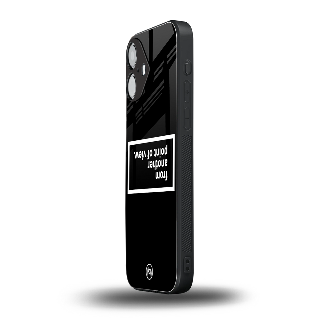 point of view black edition back phone cover | glass case for iphone 16